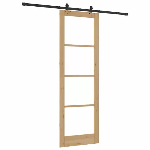Csúszóajtó Egyéb Barna 78 x 232 cm Fa és fém