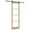 Egyszerű Csúszó Ajtó Barna 78 x 232 cm Fa és fém