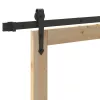 Egyszerű Csúszó Ajtó Barna 78 x 232 cm Fa és fém