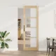 Egyszerű Csúszó Ajtó Barna 78 x 232 cm Fa és fém