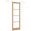 Egyszerű Csúszó Ajtó Barna 78 x 232 cm Fa és fém