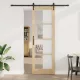 Egyszerű Csúszó Ajtó Barna 78 x 232 cm Fa és fém