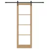 Egyszerű Csúszó Ajtó Barna 78 x 232 cm Fa és fém