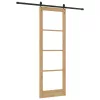 Egyszerű Csúszó Ajtó Barna 78 x 232 cm Fa és fém