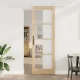 Egyszerű Csúszó Ajtó Barna 78 x 232 cm Fa és fém