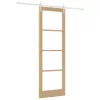 Egyszerű Csúszó Ajtó Barna 78 x 232 cm Fa és fém