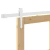 Egyszerű Csúszó Ajtó Barna 78 x 232 cm Fa és fém