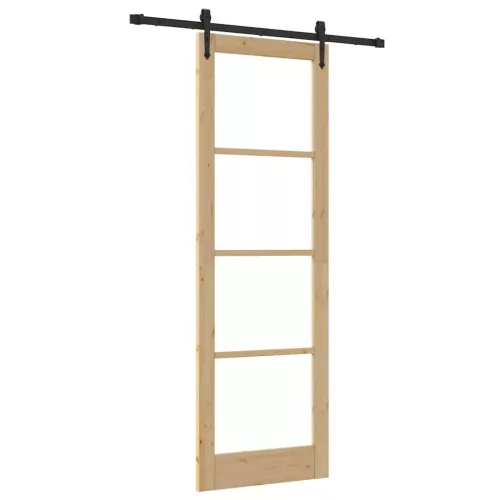Csúszóajtó ORKDAL Barna 78 x 232 cm Fa és fém