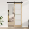 Csúszóajtó ORKDAL Barna 78 x 232 cm Fa és fém