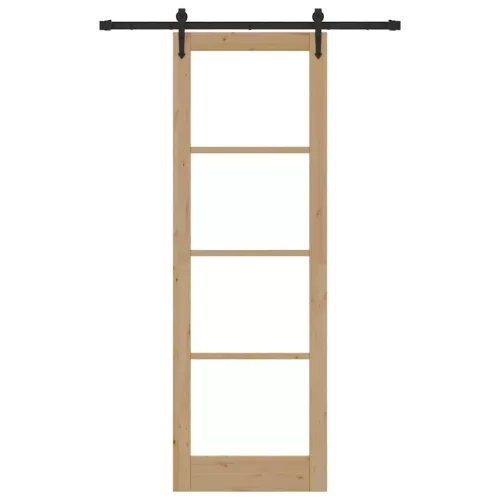 Csúszóajtó ORKDAL Barna 78 x 232 cm Fa és fém