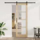 Csúszóajtó ORKDAL Barna 78 x 232 cm Fa és fém