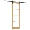 Csúszóajtó ORKDAL Barna 78 x 232 cm Fa és fém