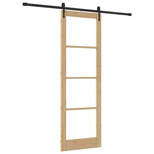Csúszóajtó ORKDAL Barna 78 x 232 cm Fa és fém