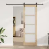Csúszóajtó ORKDAL Barna 78 x 232 cm Fa és fém