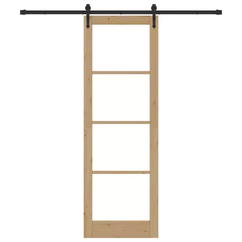Csúszóajtó ORKDAL Barna 78 x 232 cm Fa és fém