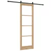 Csúszóajtó ORKDAL Barna 78 x 232 cm Fa és fém