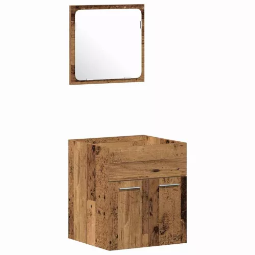 Fürdőszobabútor Szett 4 pcs Öreg fa 41 x 38.5 x 46 cm Faanyag