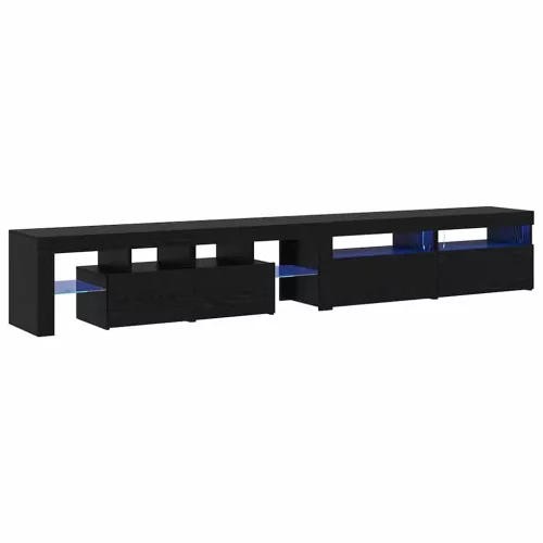 TV szekrények 3 pcs Musta tammi 260 x 36.5 x 40 cm Faanyag