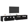 TV szekrények 3 pcs Musta tammi 260 x 36.5 x 40 cm Faanyag