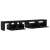 TV szekrények 3 pcs Musta tammi 260 x 36.5 x 40 cm Faanyag