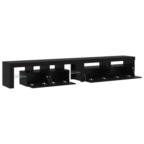 TV szekrények 3 pcs Musta tammi 260 x 36.5 x 40 cm Faanyag