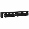 TV szekrények 3 pcs Musta tammi 260 x 36.5 x 40 cm Faanyag
