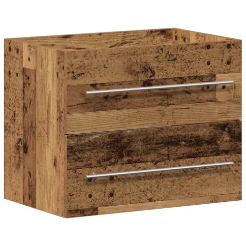 Mosdókagylós szekrény fiókkal 2 pcs Régi fa 60 x 38.5 x 48 cm