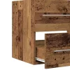 Mosdókagylós szekrény fiókkal 2 pcs Régi fa 60 x 38.5 x 48 cm