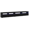 TV szekrény 3 pcs Musta tammi 270 x 35 x 40 cm Faanyag