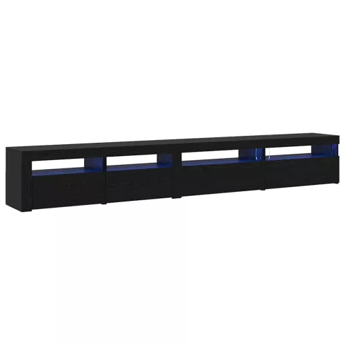 TV szekrény 3 pcs Musta tammi 270 x 35 x 40 cm Faanyag