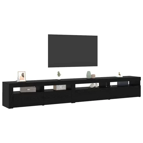 TV szekrény 3 pcs Musta tammi 270 x 35 x 40 cm Faanyag