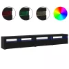 TV szekrény 3 pcs Musta tammi 270 x 35 x 40 cm Faanyag