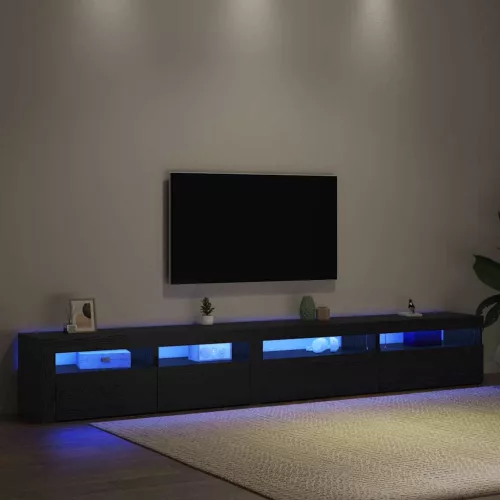 TV szekrény 3 pcs Musta tammi 270 x 35 x 40 cm Faanyag
