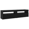 TV szekrény 3 pcs Musta tammi 270 x 35 x 40 cm Faanyag
