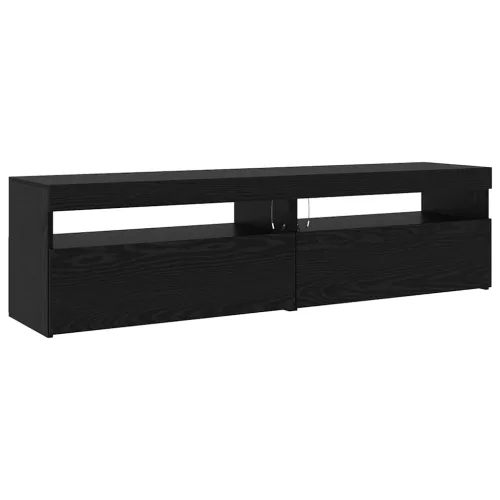 TV szekrény 3 pcs Musta tammi 270 x 35 x 40 cm Faanyag
