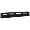 TV szekrény 3 pcs Musta tammi 270 x 35 x 40 cm Faanyag