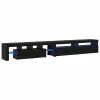 TV szekrények 3 pcs Musta tammi 290 x 36.5 x 40 cm Faanyag