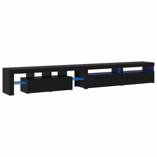 TV szekrények 3 pcs Musta tammi 290 x 36.5 x 40 cm Faanyag