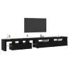 TV szekrények 3 pcs Musta tammi 290 x 36.5 x 40 cm Faanyag