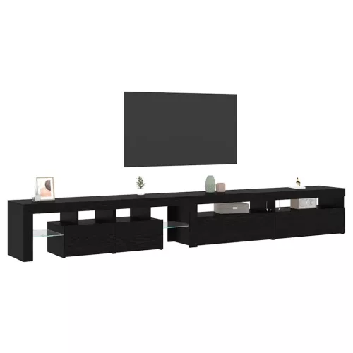 TV szekrények 3 pcs Musta tammi 290 x 36.5 x 40 cm Faanyag