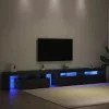TV szekrények 3 pcs Musta tammi 290 x 36.5 x 40 cm Faanyag