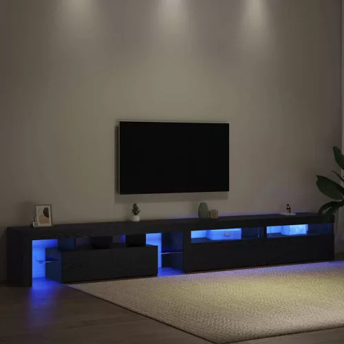 TV szekrények 3 pcs Musta tammi 290 x 36.5 x 40 cm Faanyag