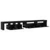 TV szekrények 3 pcs Musta tammi 290 x 36.5 x 40 cm Faanyag