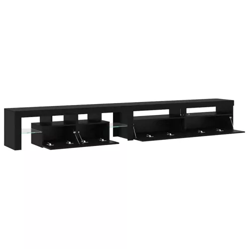TV szekrények 3 pcs Musta tammi 290 x 36.5 x 40 cm Faanyag