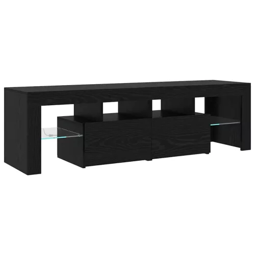 TV szekrények 3 pcs Musta tammi 290 x 36.5 x 40 cm Faanyag