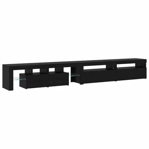 TV szekrények 3 pcs Musta tammi 290 x 36.5 x 40 cm Faanyag