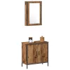 Fürdőszoba bútor szett 2 pcs Barna 60 x 30 x 60 cm Faanyag