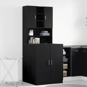 Mosógépszekrény 2 pcs Musta tammi 70.5 x 71.5 x 181.5 cm