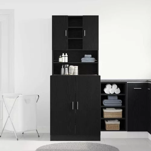 Mosógépszekrény 2 pcs Musta tammi 70.5 x 71.5 x 181.5 cm