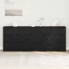 Széf fiókkal 3 pcs Musta tammi 60 x 30 x 70 cm Faanyag